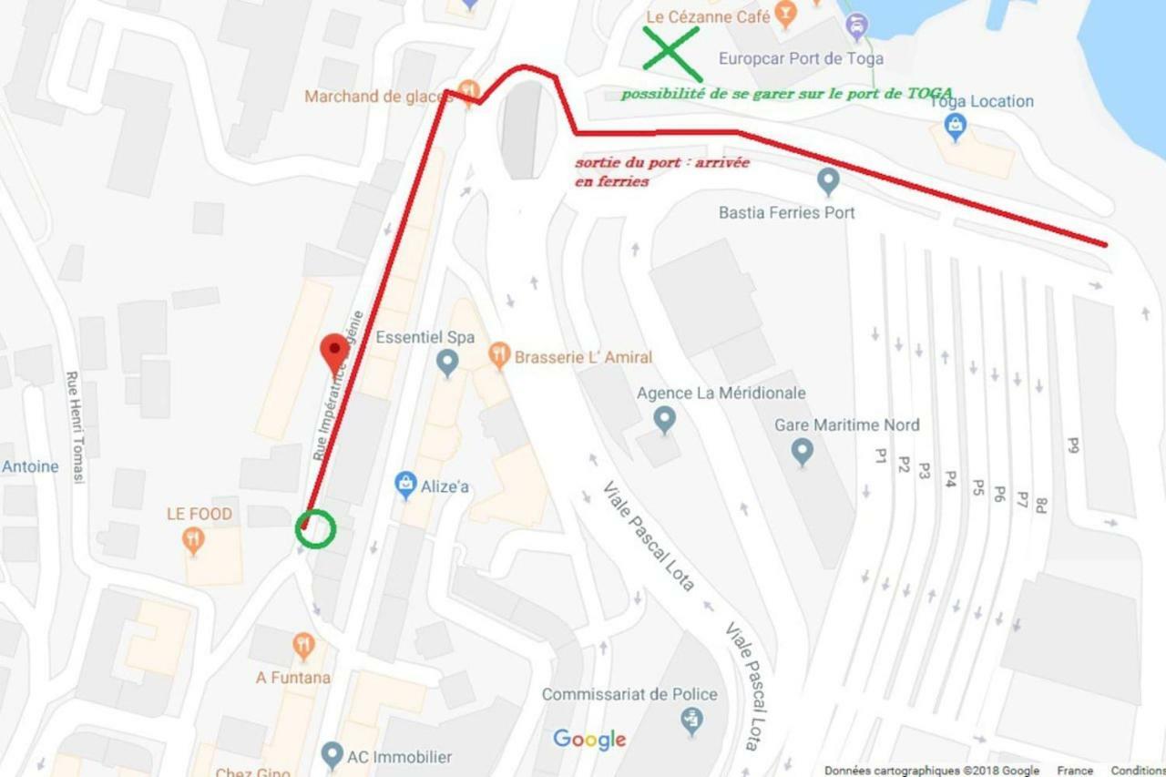 Charmant Studio Climatise A 300M Du Port. Refait A Neuf. باستيا المظهر الخارجي الصورة